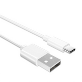 USB Type-C Fast Charger Data Sync Cord USB-A to USB-C Cable (White)